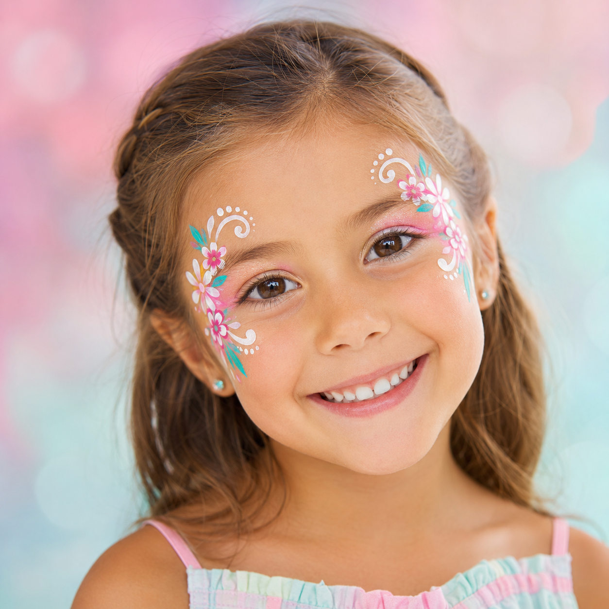 Flower face painting design inspiration